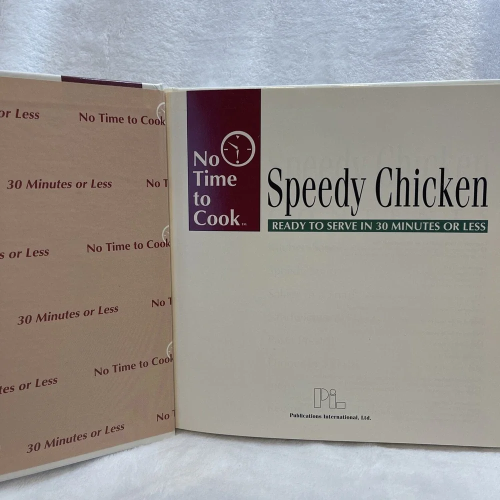 No Time to Cook Speedy Chicken‎ Cookbook 1996 Hardcover Publications Intl